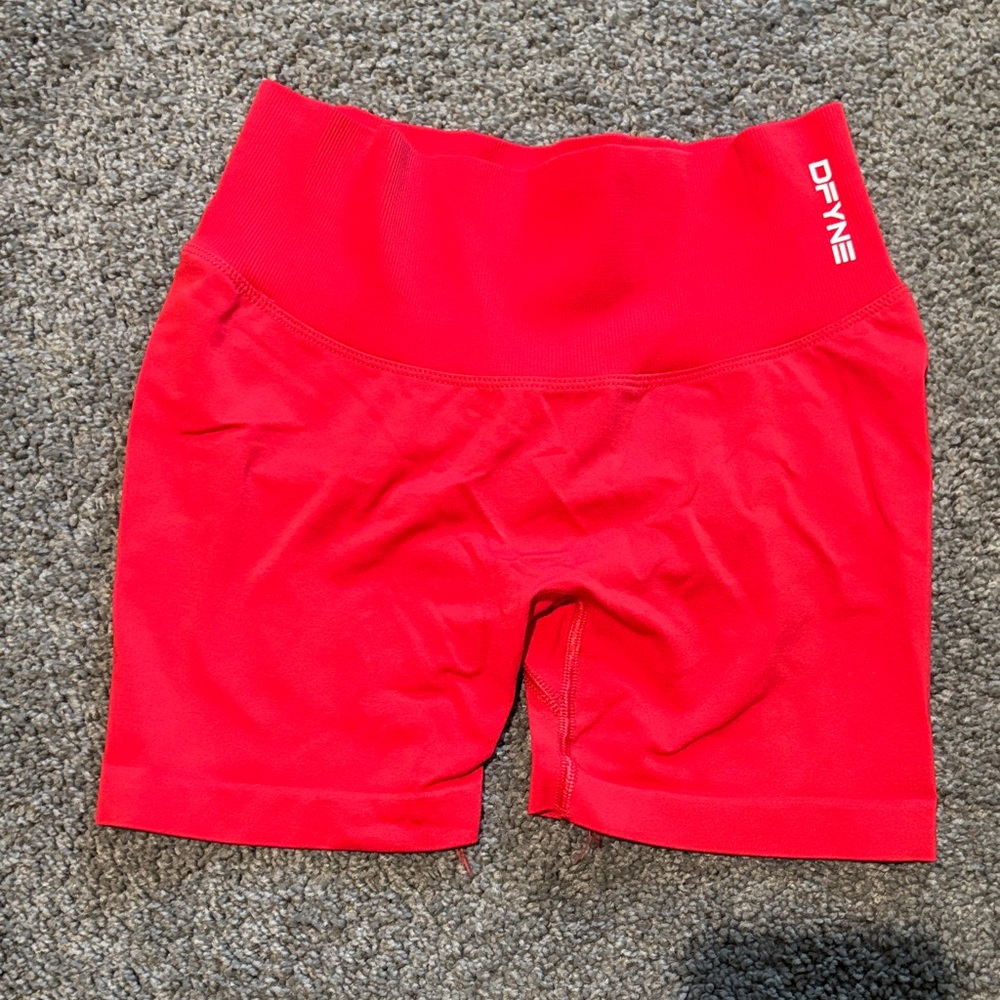 DFYNE Women's Red Shorts